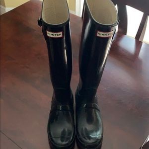 Hunter Rain Boots , black . Included white sock